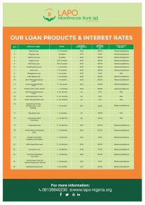 LAPO Microfinance Bank Interest rate