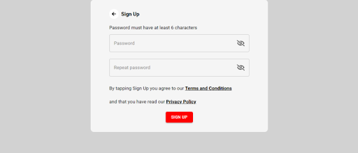 AstroPay create password