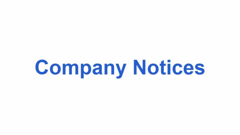 Company Notices